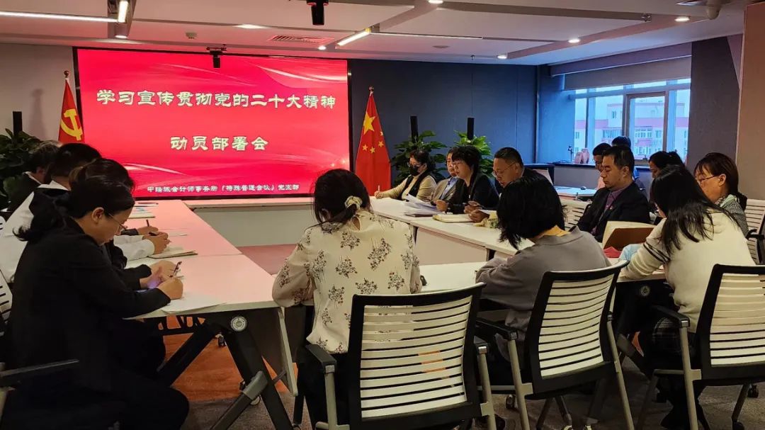 中瑞诚党支部召开学习宣传贯彻党的二十大精神动员部署会